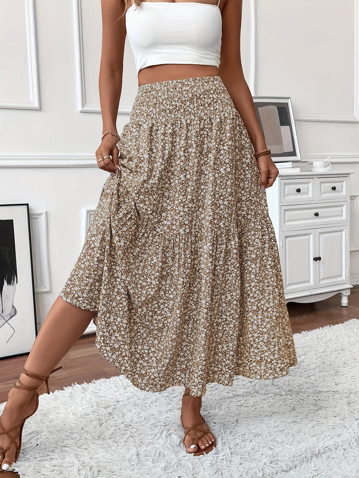 Marnie – Tiered Floral Maxi Skirt