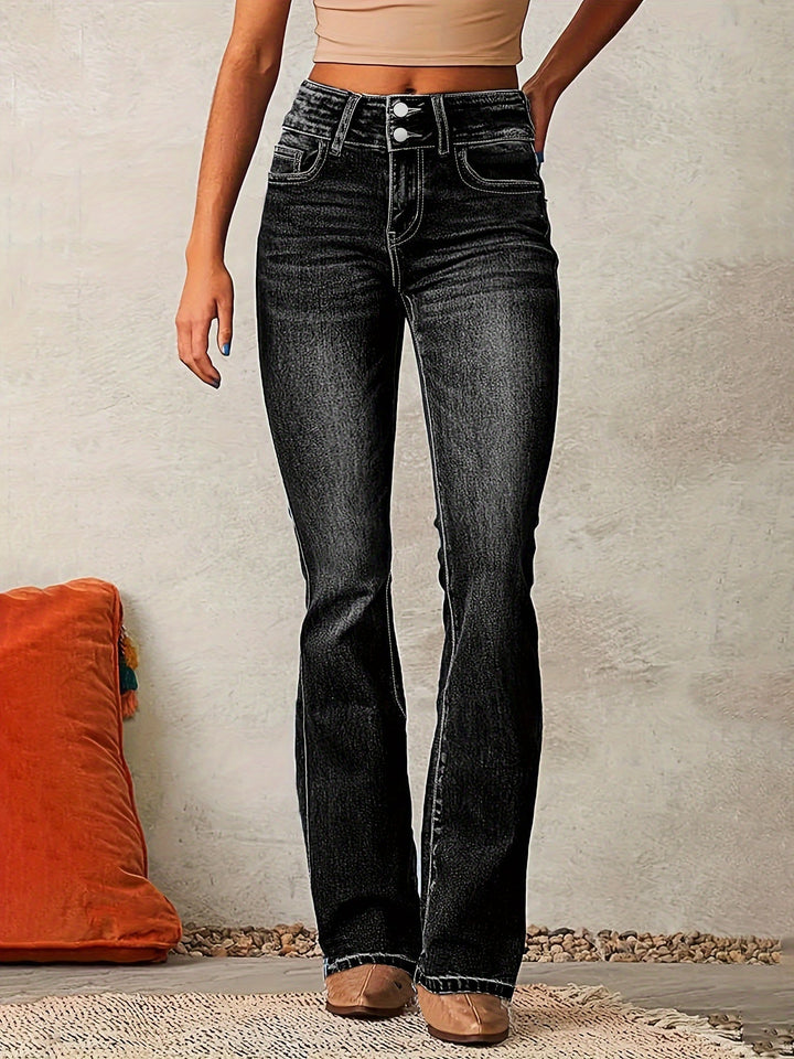 Kayla - Women's Full Length Wide Leg Jeans