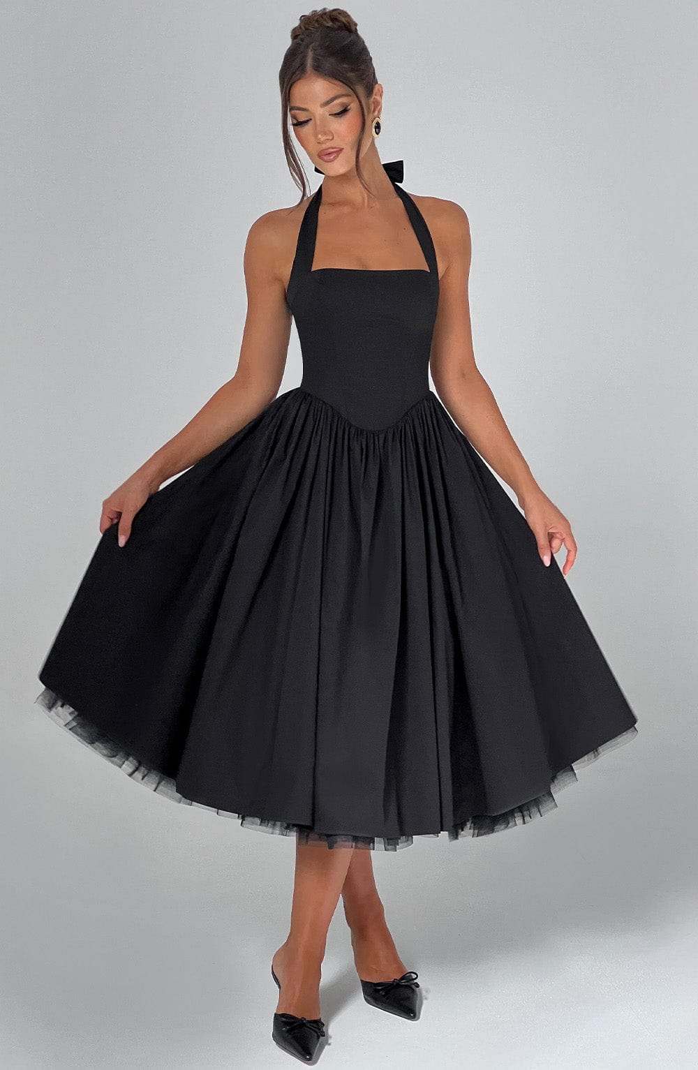 Sydney - Women's A-Line Midi Wedding Guest Dress