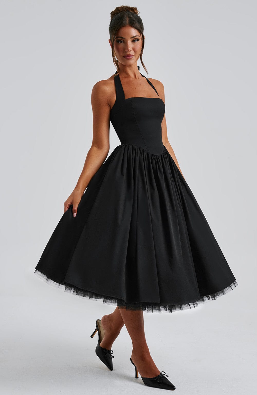 Sydney - Women's A-Line Midi Wedding Guest Dress