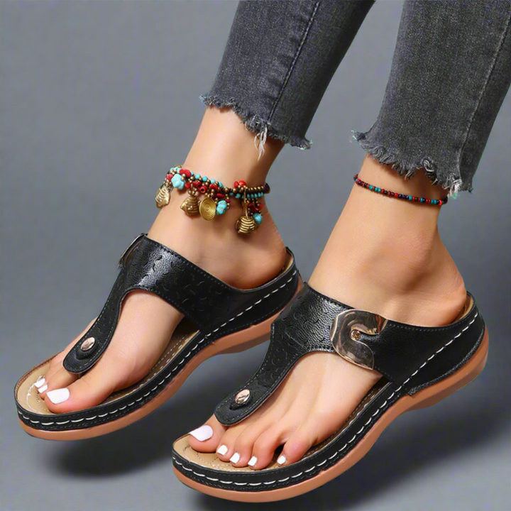 Cameron – Buckled Toe Post Sandals