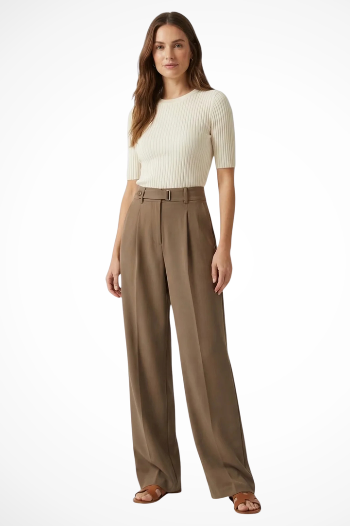 Arabella - Women’s High-Waisted Pleated Wide-Leg Trousers