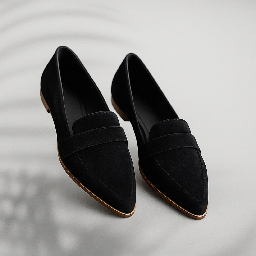 Arlette - Women’s Pointed-Toe Slip-On Loafers with Front Strap