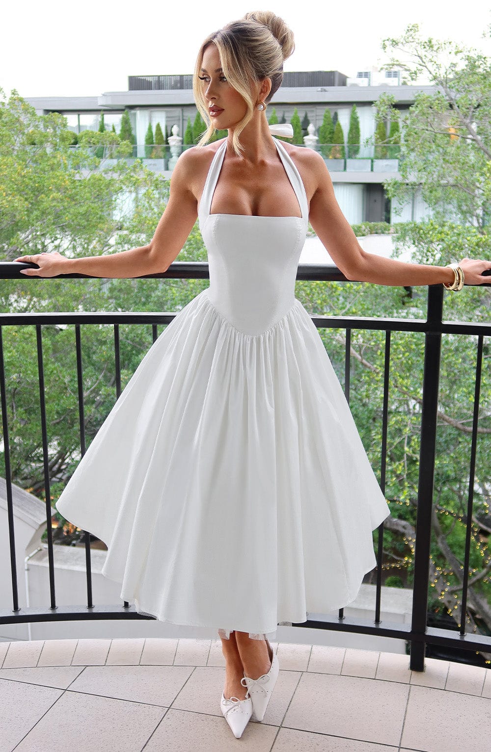 Sydney - Women's A-Line Midi Wedding Guest Dress