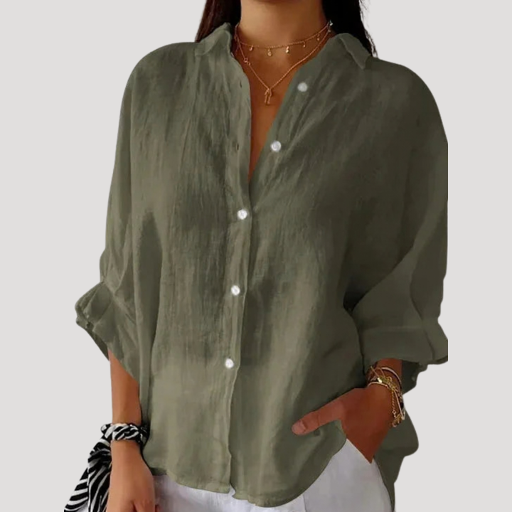 Isa - Lightweight Longline Button-Down Shirt