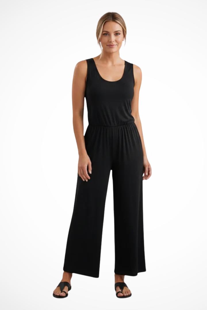 Blythe - Women’s Sleeveless Wide-Leg Jumpsuit with Side Pockets