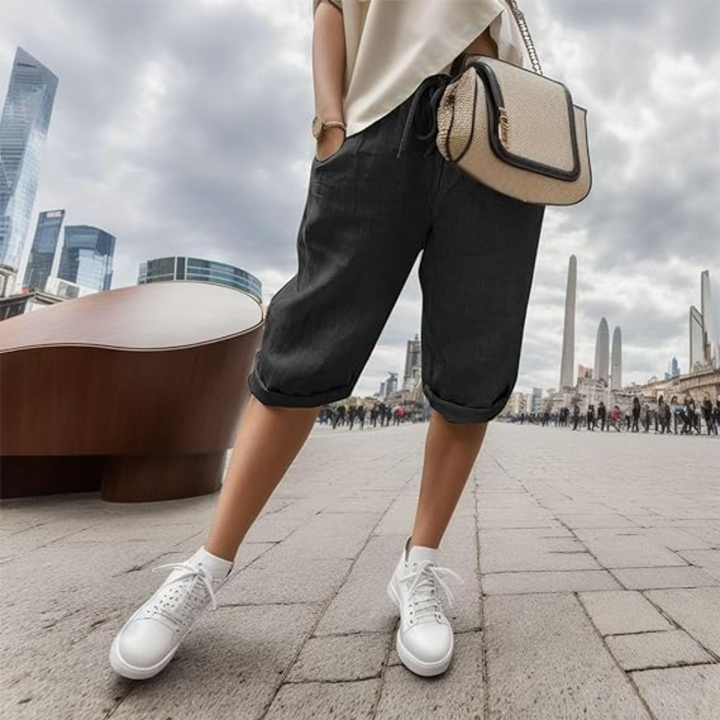 Rose | Cotton Linen Ladies Shorts