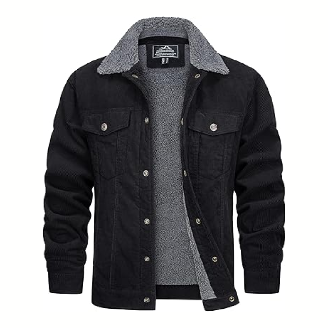 Men's Lined Winter Jacket — Tailored Fit