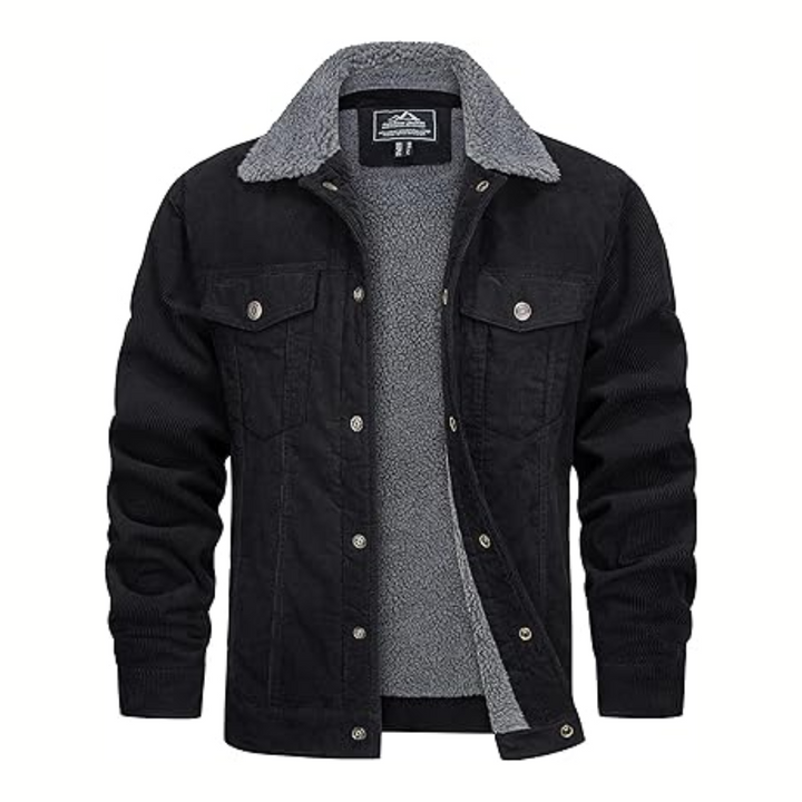 Men's Lined Winter Jacket — Tailored Fit
