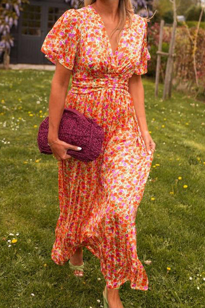 Ffion – Empire Waist Floral Maxi Dress