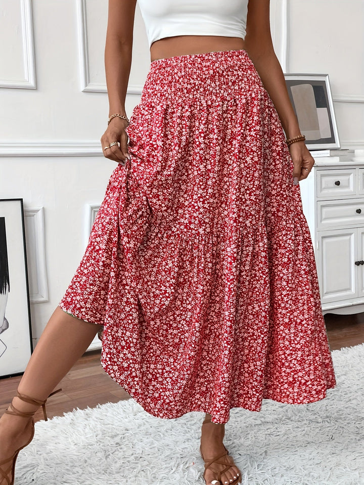 Marnie – Tiered Floral Maxi Skirt
