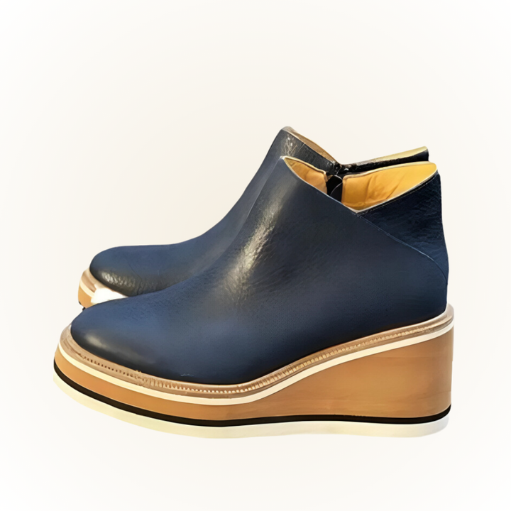 LUCY | Orthopedic Leather ComfortStep Ankle Platform Boots