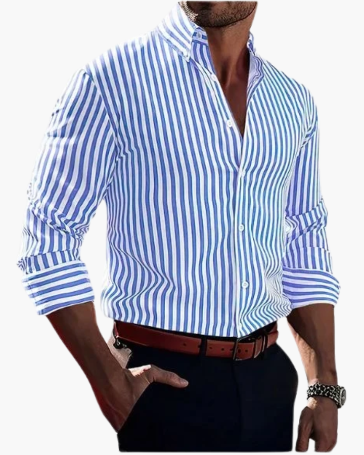 Men's Striped Shirt — Classic Stripe, Modern Fit