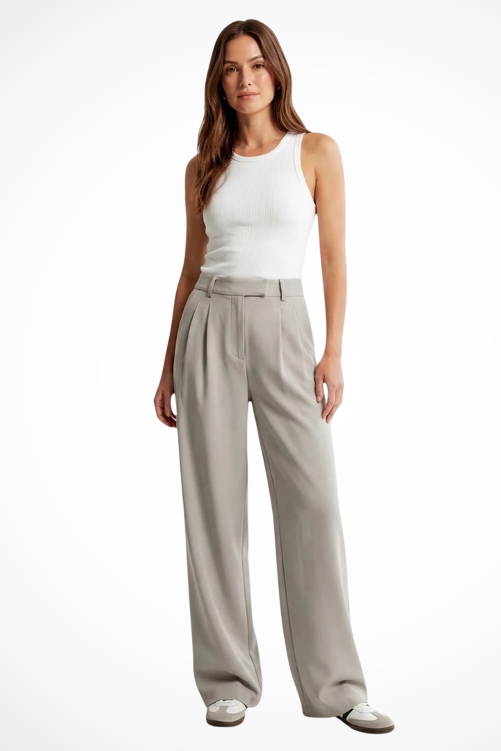 Arabella - Women’s High-Waisted Pleated Wide-Leg Trousers