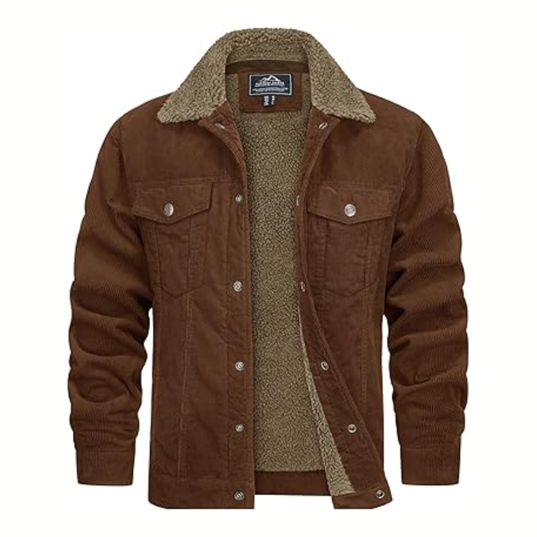Men's Lined Winter Jacket — Tailored Fit