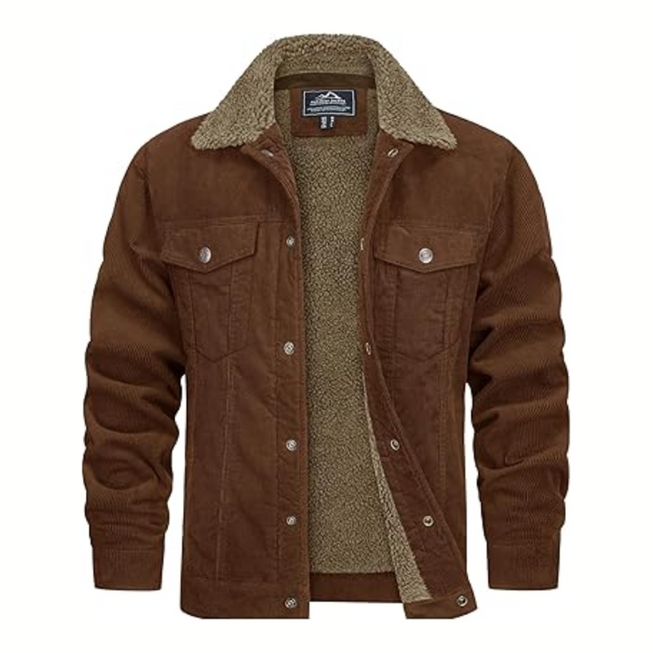Men's Lined Winter Jacket — Tailored Fit