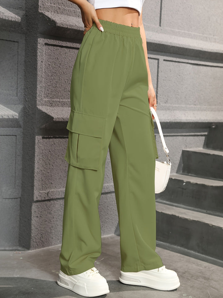 Straight Leg Cargo Pants,