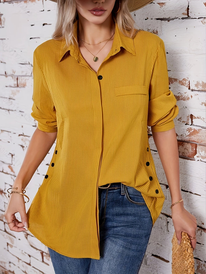 Valerie – Textured Button Detail Blouse