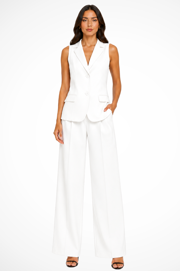Vanity - Women’s Halter-Neck Waistcoat & Wide-Leg Trouser Set
