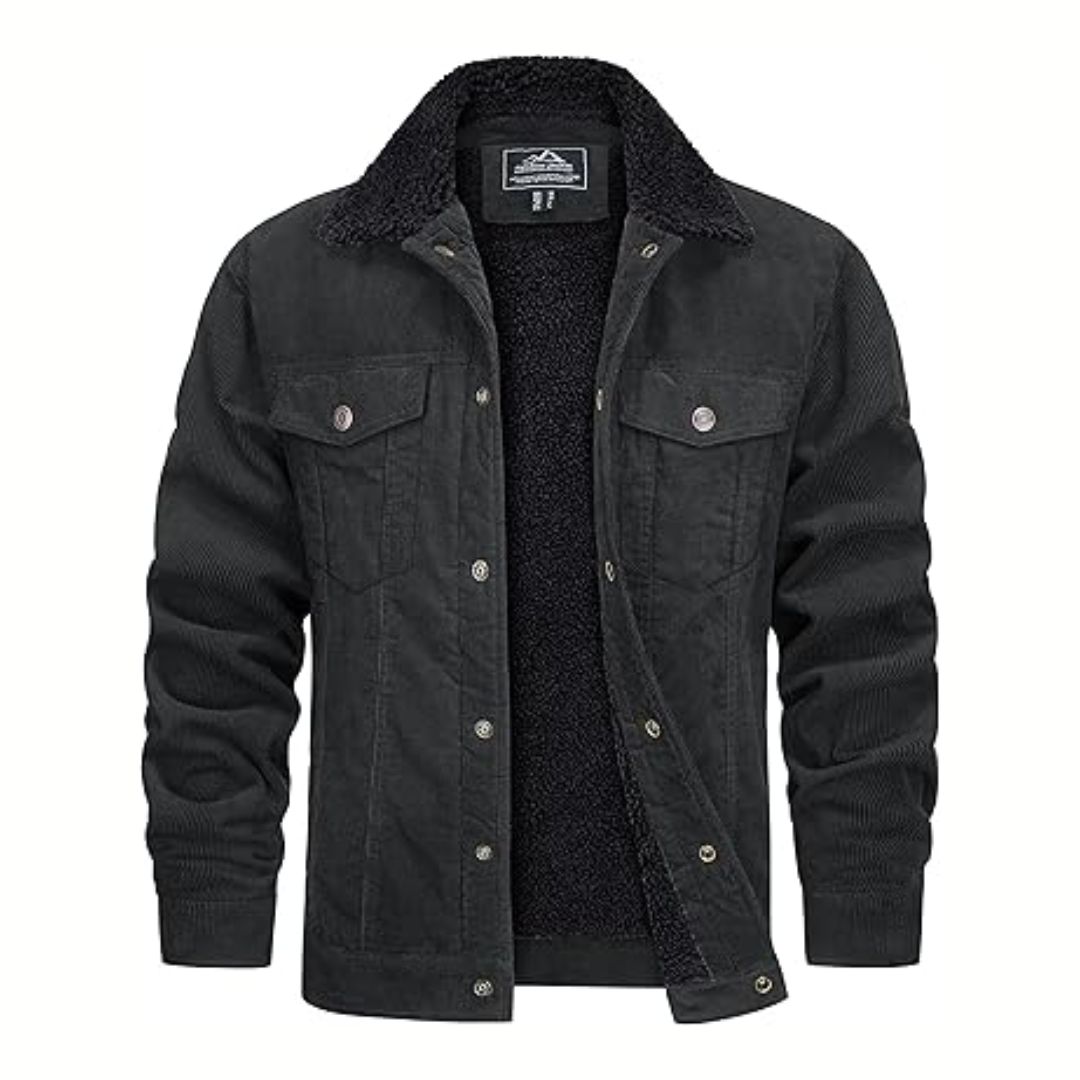 Men's Lined Winter Jacket — Tailored Fit