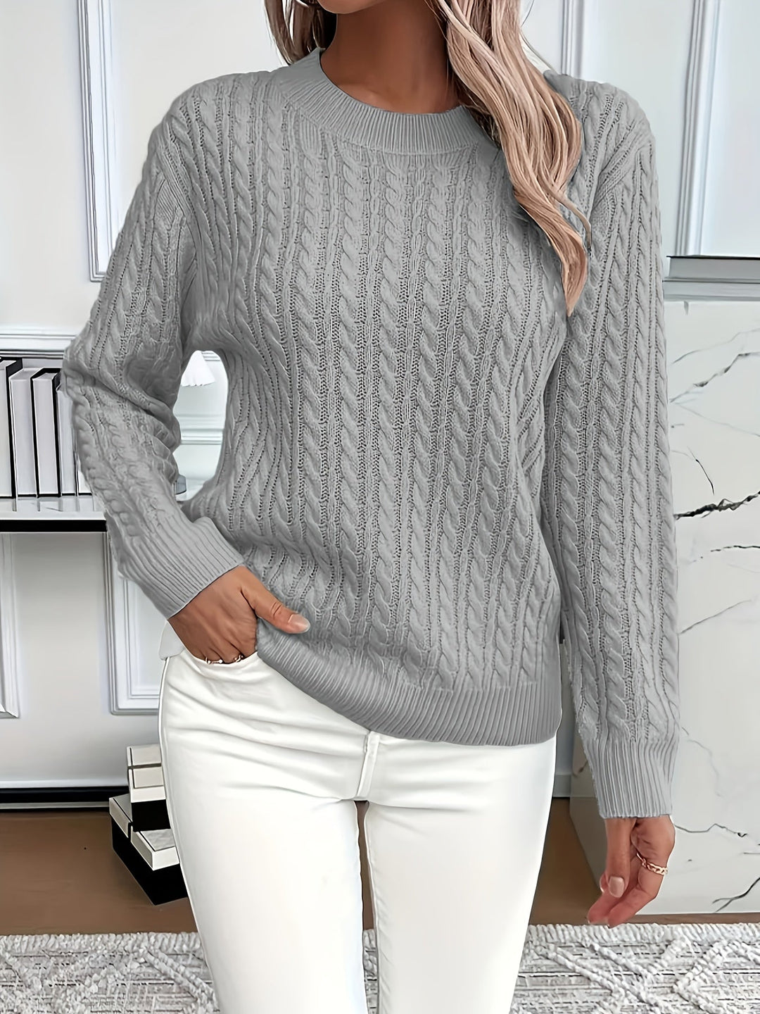 Lucy | Comfortable Cable Knit Jumper