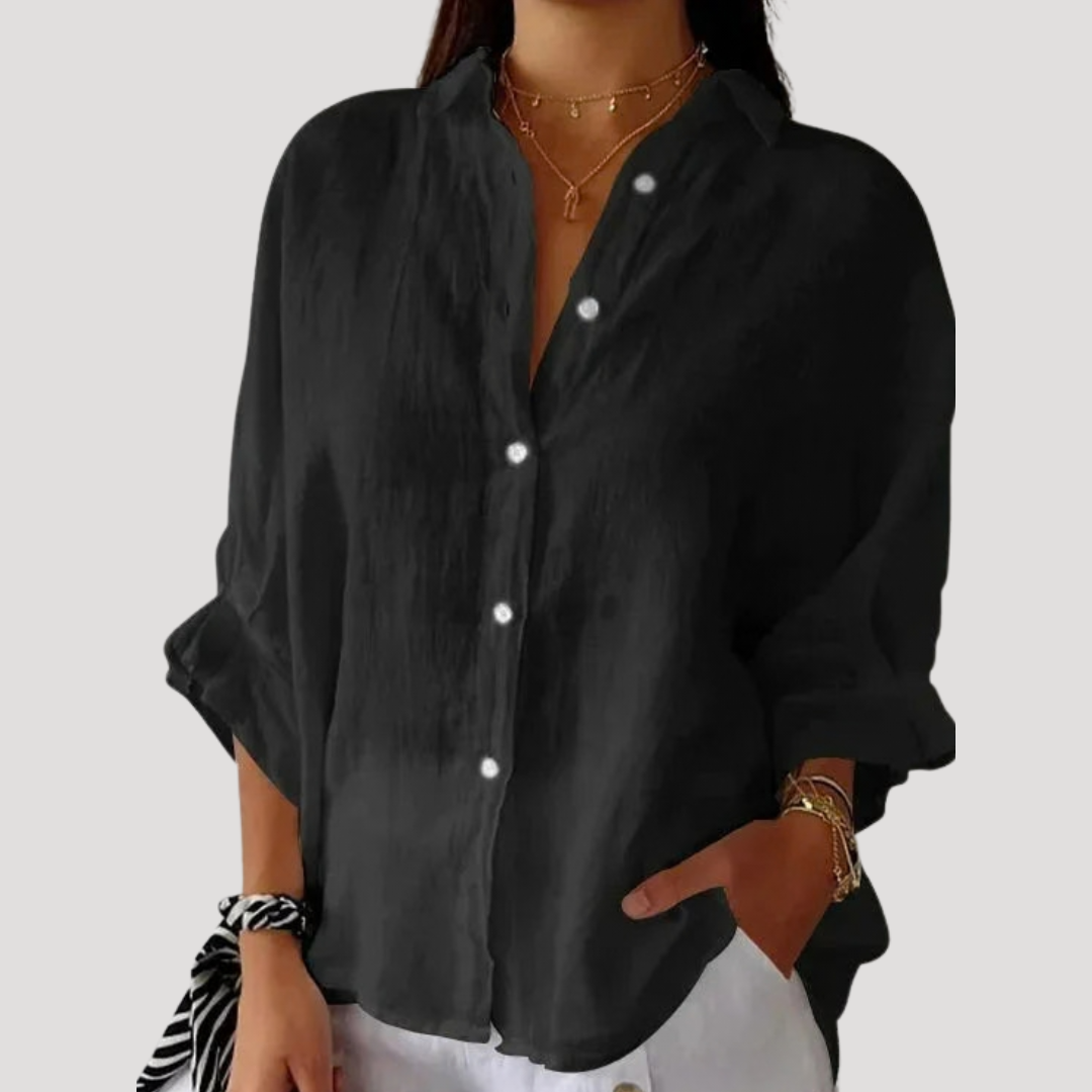 Isa - Lightweight Longline Button-Down Shirt