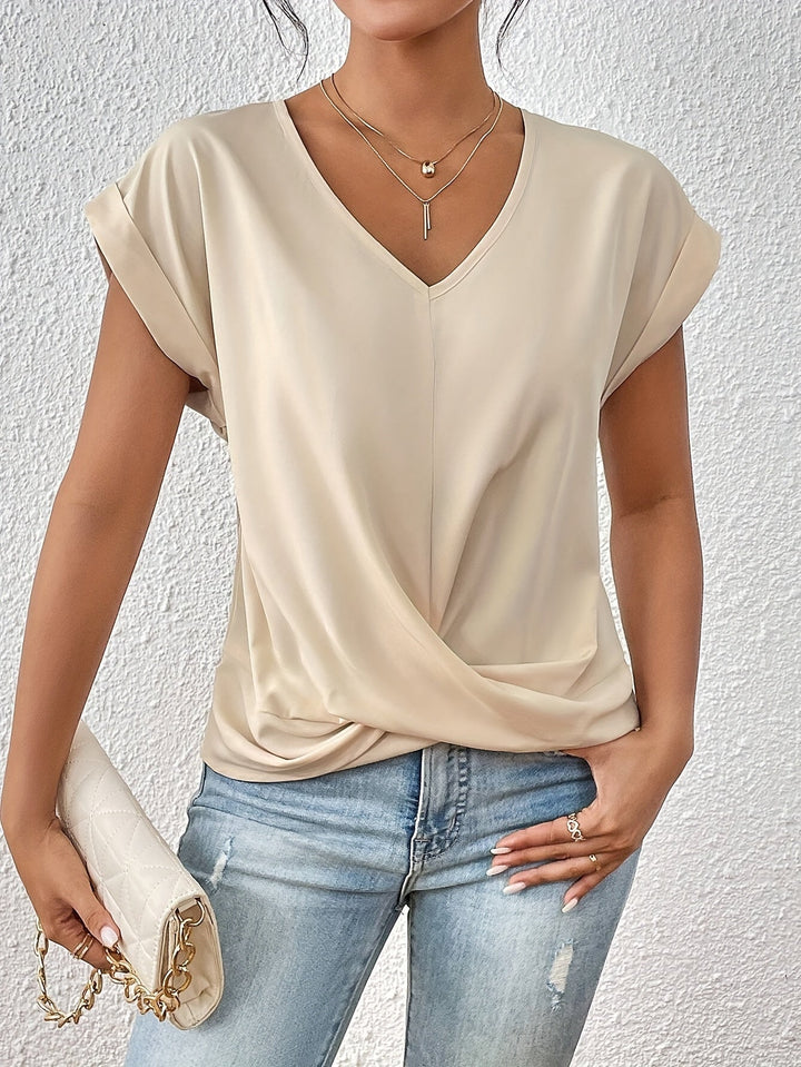 Maeve – Twist Front V-Neck Top