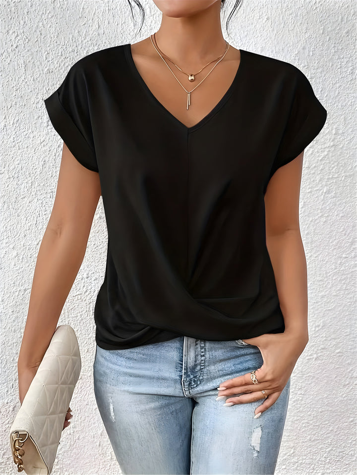 Maeve – Twist Front V-Neck Top