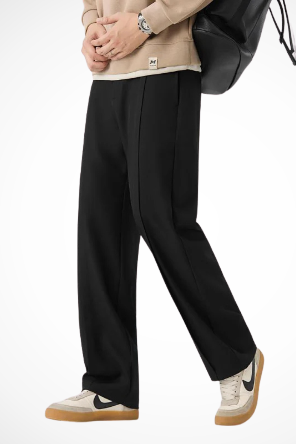 Jordi - Men Front Pleat Wide Leg Tailored Trousers