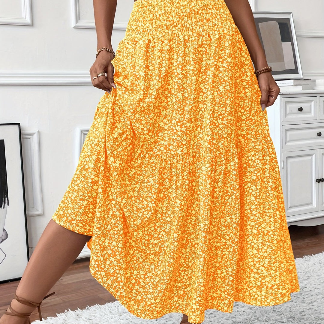 Marnie – Tiered Floral Maxi Skirt