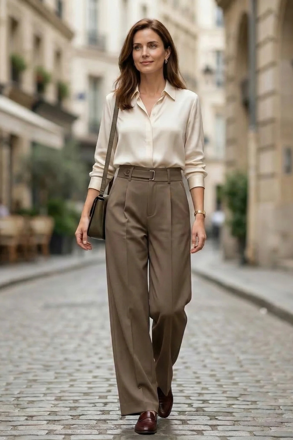 Arabella - Women’s High-Waisted Pleated Wide-Leg Trousers