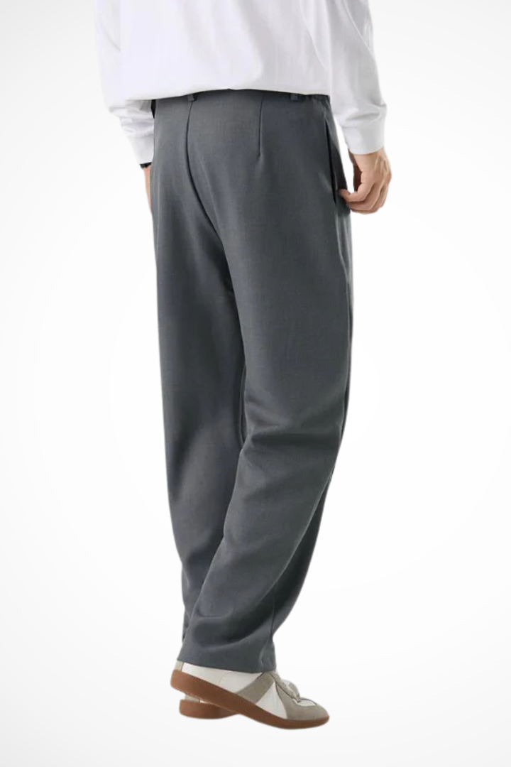 Jordi - Men Front Pleat Wide Leg Tailored Trousers