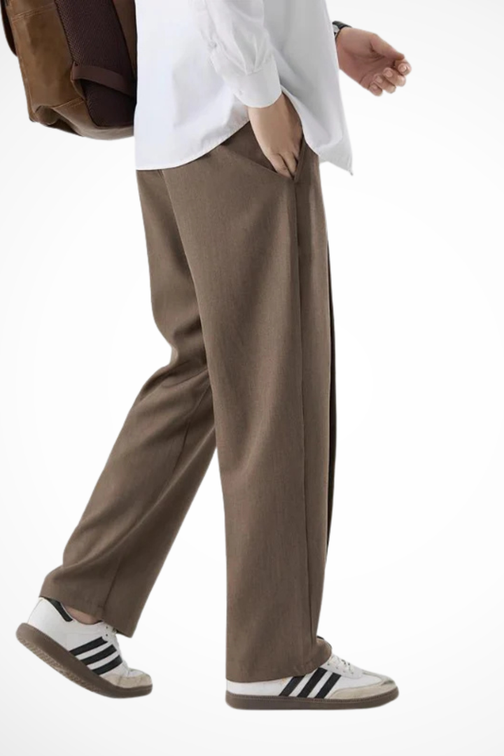 Jordi - Men Front Pleat Wide Leg Tailored Trousers