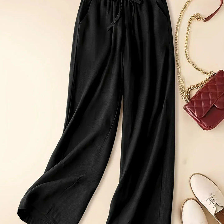 Abigail – Wide-Leg Drawstring Trousers