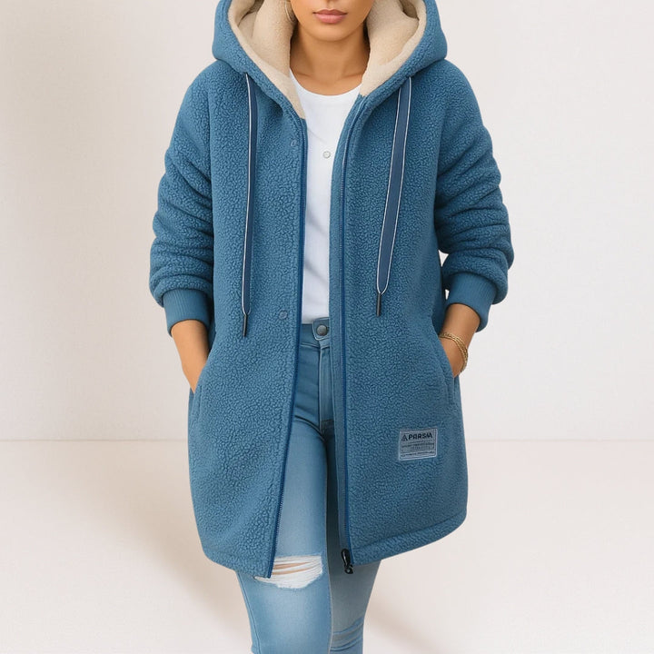 Hailey - Women’s Hooded Fleece Jacket with Zip Front