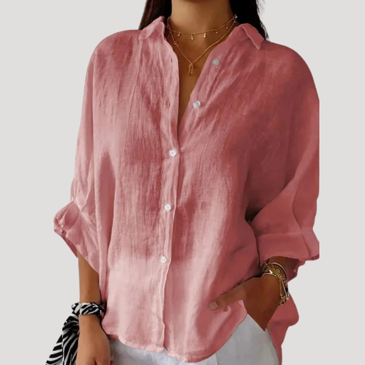 Isa - Lightweight Longline Button-Down Shirt