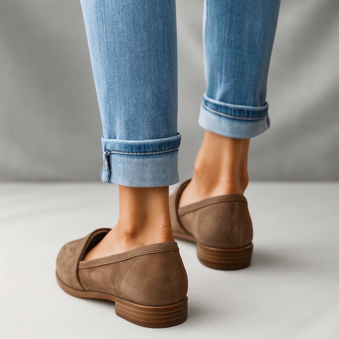 Arlette - Women’s Pointed-Toe Slip-On Loafers with Front Strap