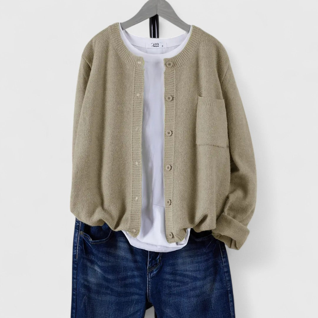 Elaine - Casual Button-Up Cardigan
