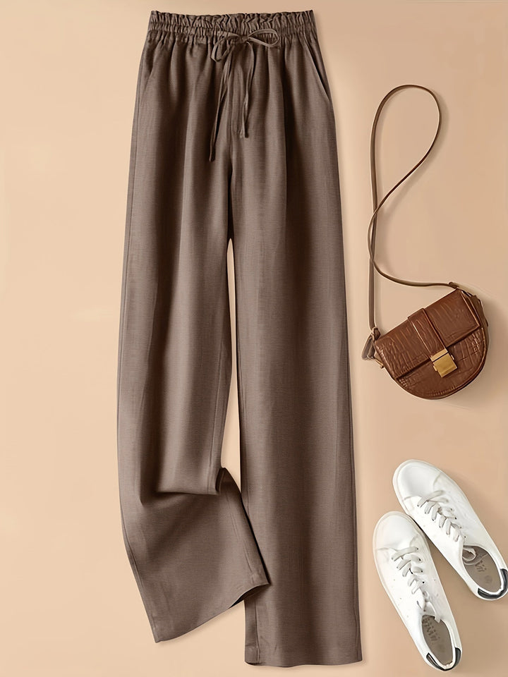 Heather – Wide Leg Drawstring Trousers