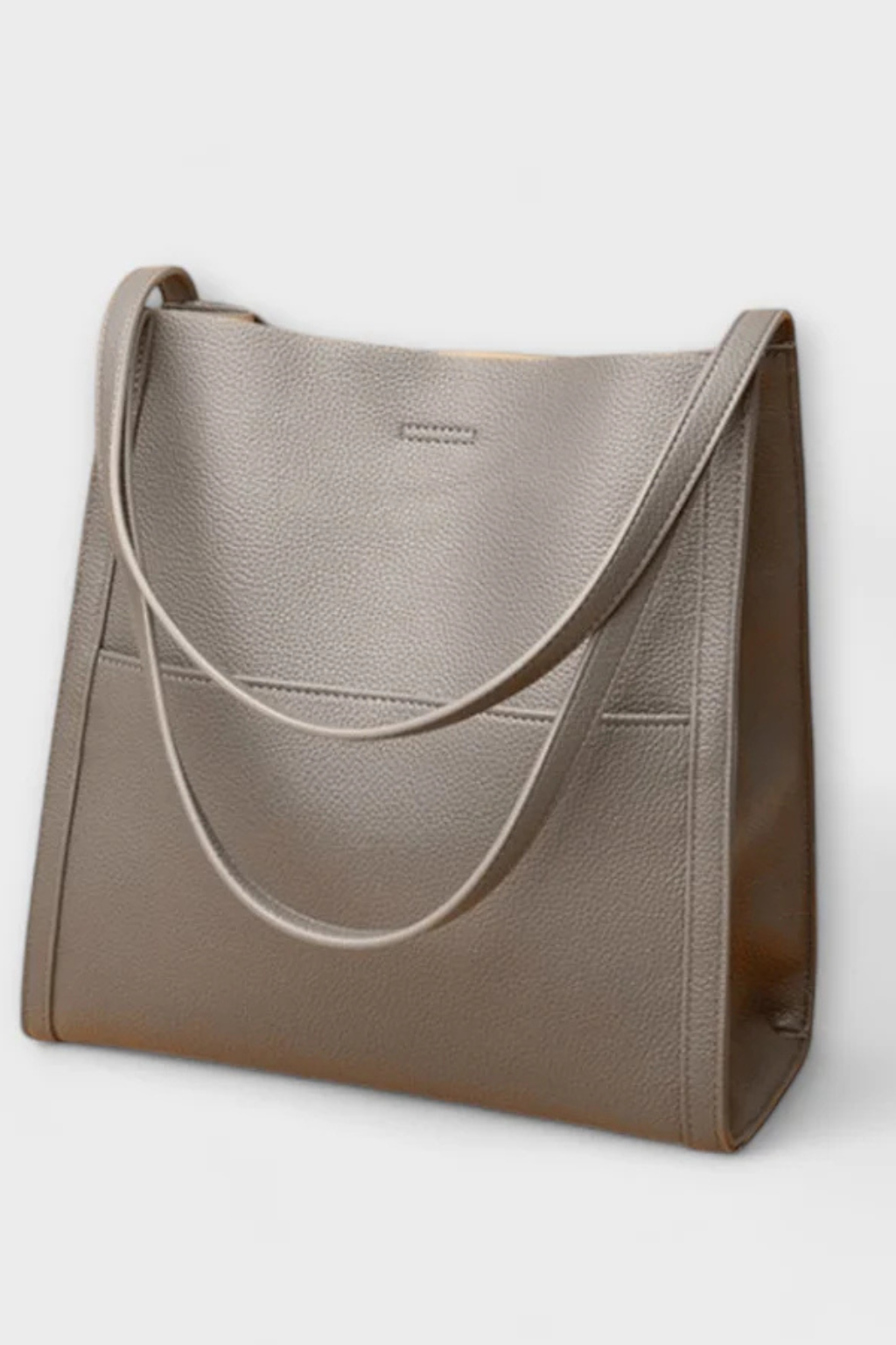Nea - Women’s Structured Textured Tote Bag with Front Pocket