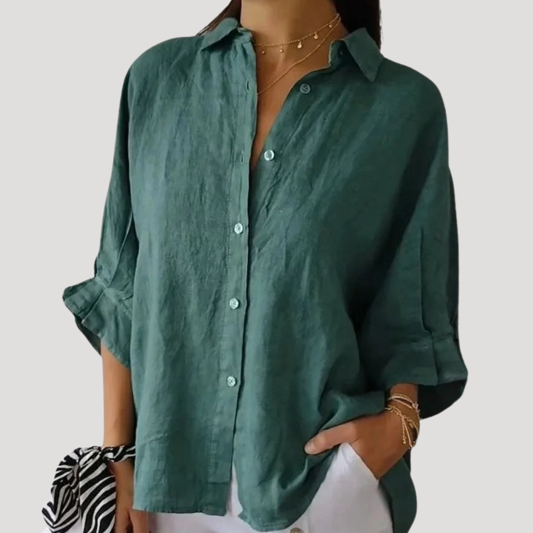 Isa - Lightweight Longline Button-Down Shirt