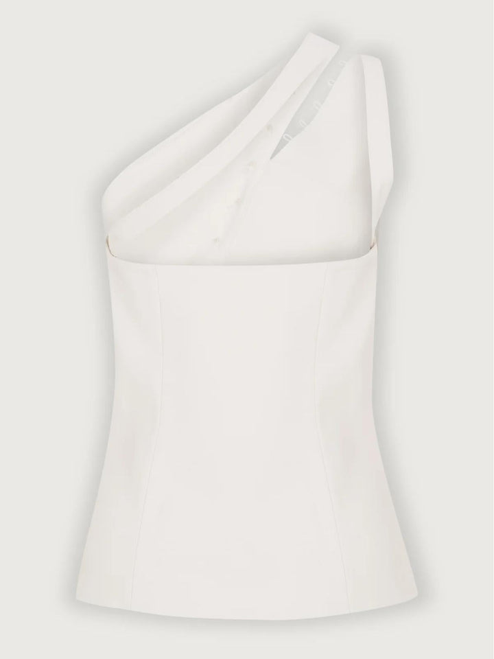 Ella™ One-Shoulder Button Detail Top