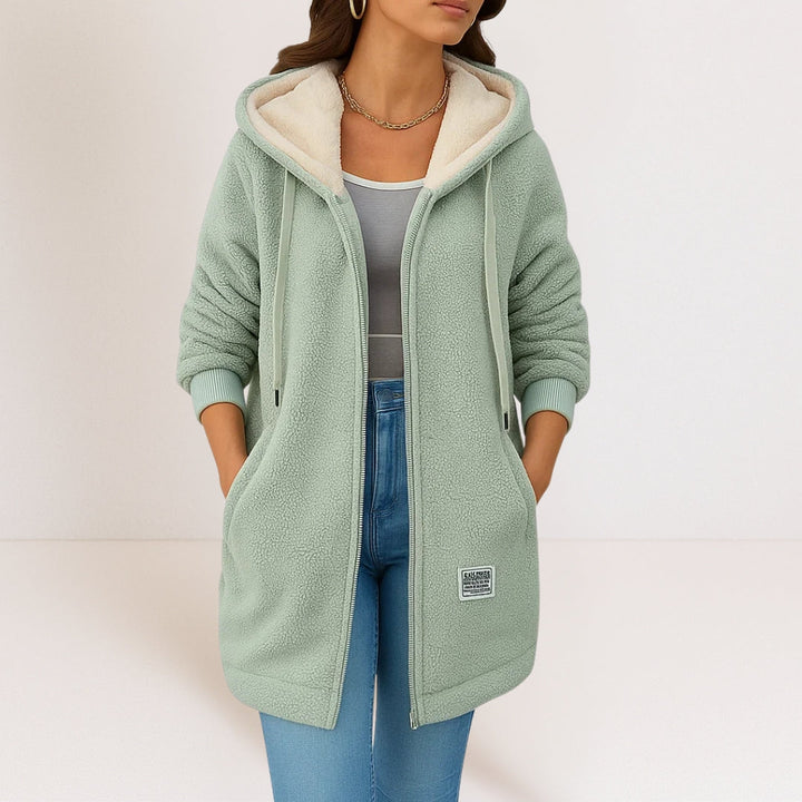 Hailey - Women’s Hooded Fleece Jacket with Zip Front