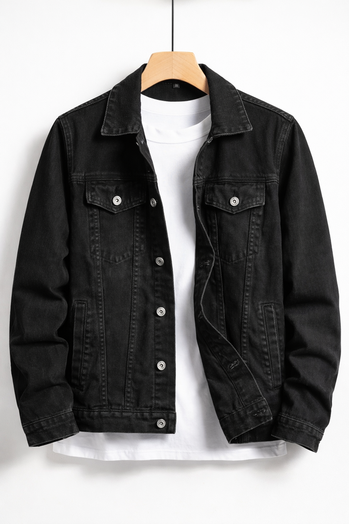 Men's Classic Fit Button-Up Jacket — Point Collar