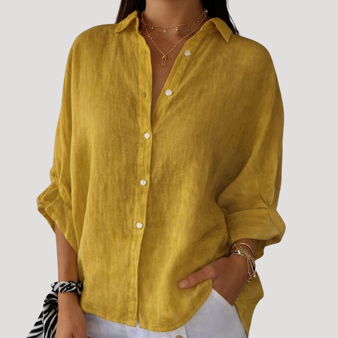 Isa - Lightweight Longline Button-Down Shirt