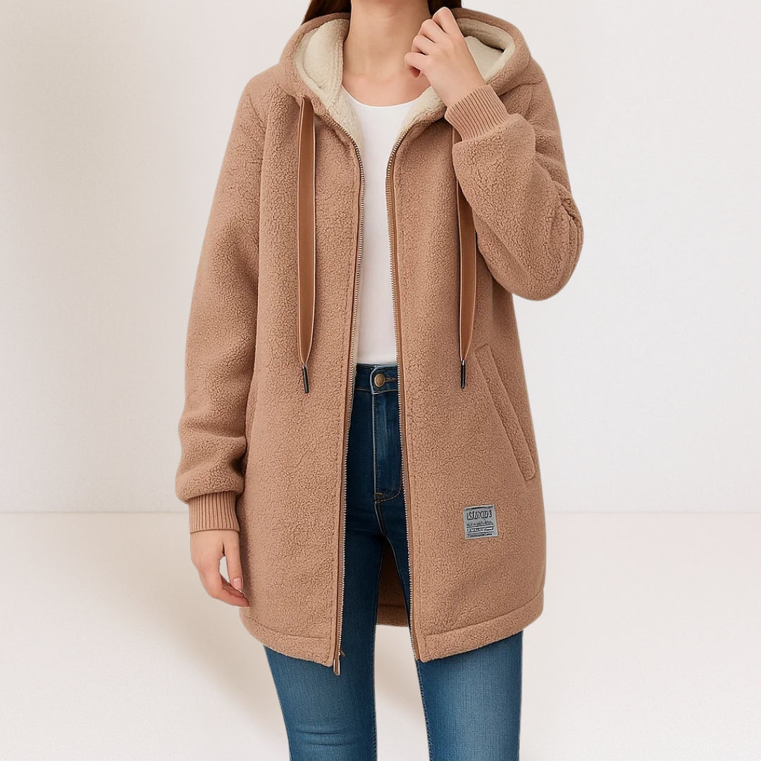 Hailey - Women’s Hooded Fleece Jacket with Zip Front