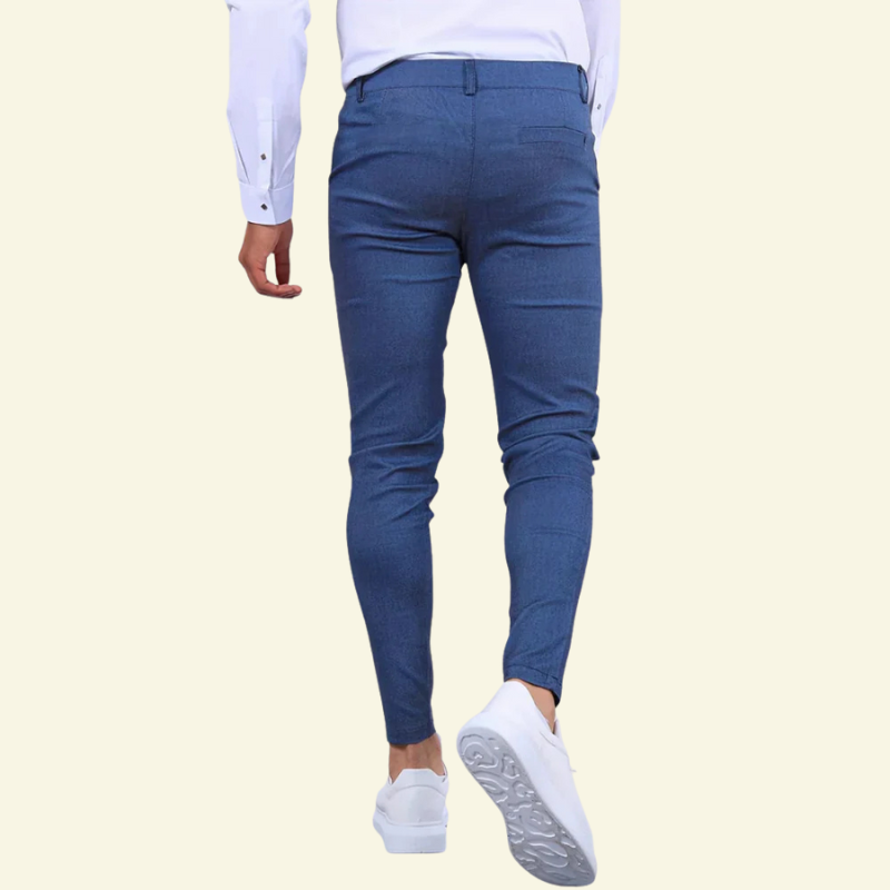 Men's Slim Fit Tapered Trousers — Ankle Length