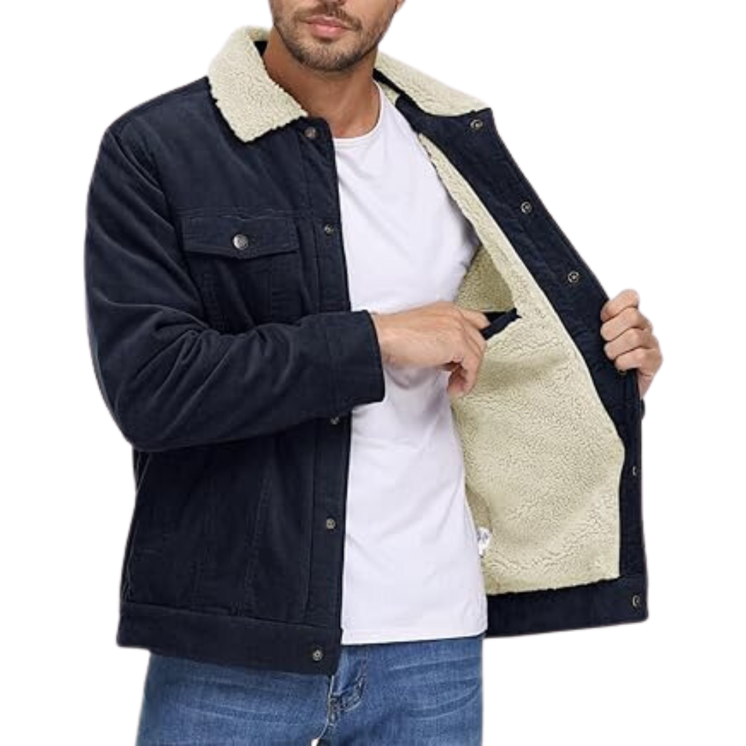 Men's Lined Winter Jacket — Tailored Fit