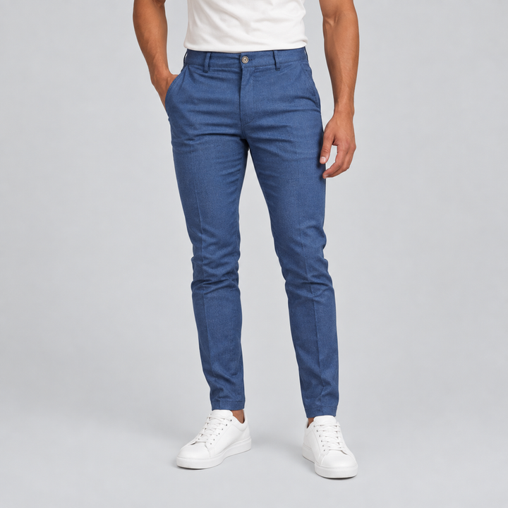Men's Slim Fit Tapered Trousers — Ankle Length