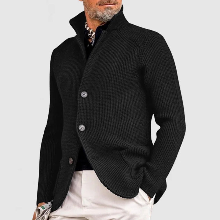 Chris - Men’s Collared Cardigan with Tailored Fit